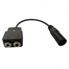 HEADSET CABLE ADAPTER DUAL PLUG TO XLR/5PIN/AIRBUS