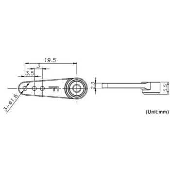 TR500 D5AF SERVO HORN H50113T/HSP51001