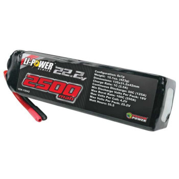 PACK VENOM 22.2V 2500MA 50C LIPO 15042