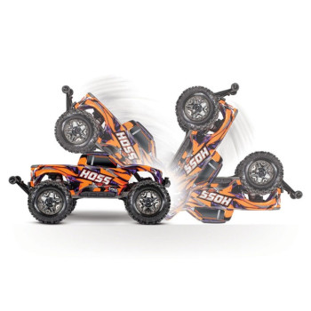 CARRO TRAXXAS 1/10 HOSS 4WD VXL 3S MONSTER-T TQI ORANGE 900764