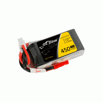 GENS ACE TATTU 7.4V 450MAH 75C 2S LIPO JST-SYP PLUG