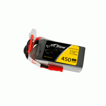 GENS ACE TATTU 7.4V 450MAH 75C 2S LIPO JST-SYP PLUG