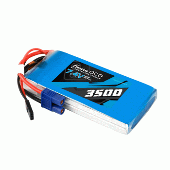 GENS ACE 7.4V 3500MAH 2S RX LIPO JR/EC3 PLUG