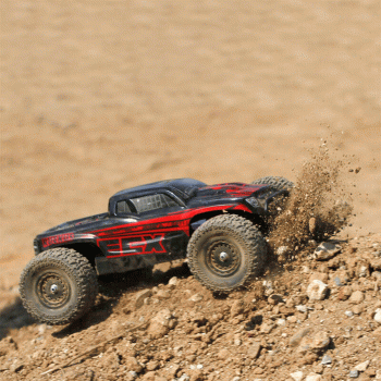 CARRO ECX RUCKUS 1/18 TRUCK 4WD BLC/RED ECX01000T1