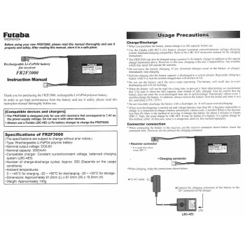 PACK FUTABA 6.6V 3000MA LIFE FR2F3000 EBA0147