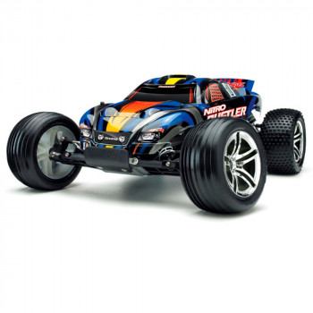 CARRO RUSTLER NITRO TRAXXAS RTR SILVER/BLUE 440963