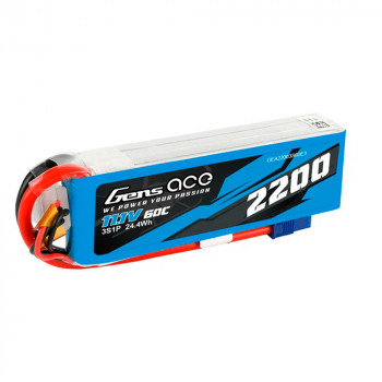 GENS ACE 11.1V 2200MA 60C LIPO EC3