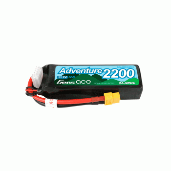 GENS ACE 11.1V 2200MA 60C LIPO ADVENTURE CRAWLER XT60