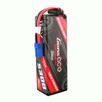 GENS ACE 11.1V 5300MAH 60C 3S HARDCASE G-TECH LIPO 15# EC5 PLUG