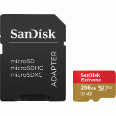 SANDISK MICROSDXC UHS-I EXTREME 256GB 190MB/S CARD WITH ADAPTER