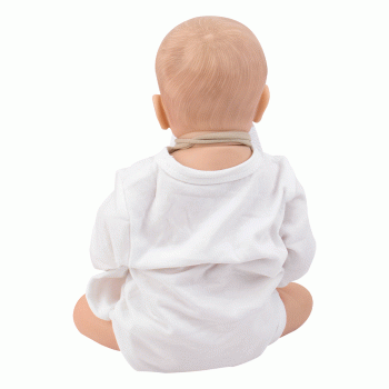 BONECO BABY REBORN V-022 ROUPA BRANCA RN OLHO FECHADO 48CM (SILICONE)