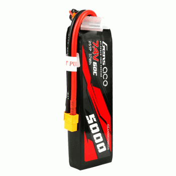 GENS ACE 7.4V 5000MAH 2S 60C SHORT-SIZE XT60