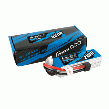 GENS ACE 14.8V 2200MAH 45C 4S EC3 AND DEANS ADAPTER