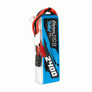 GENS ACE 7.4V 2400MAH 2S RX LIPO JST-SYP PLUG (FUTABA)