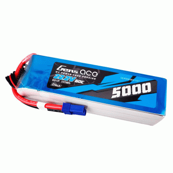 GENS ACE 22.2V 5000MAH 60C 6S G-TECH LIPO EC5 PLUG