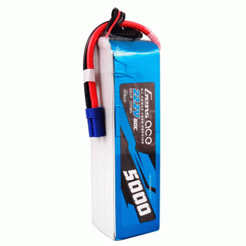 GENS ACE 22.2V 5000MAH 60C 6S G-TECH LIPO EC5 PLUG