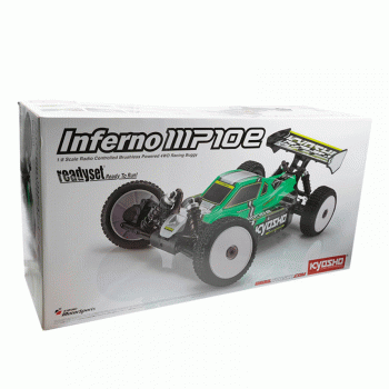 CARRO KYOSHO 1/8 INFERNO MP10E BRUSHLESS BUGGY GREEN 34113T1