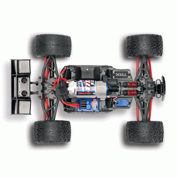 CARRO TRAXXAS 1/16 E-REVO 4WD RTR BRUSHED TQ RED/BLUE 71054-8