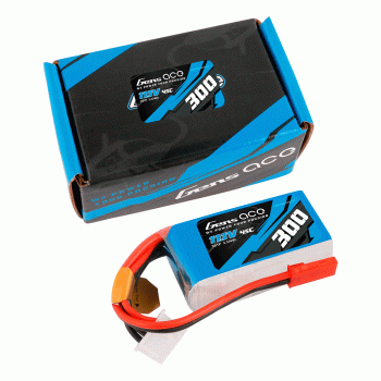 GENS ACE 11.1V 300MAH 45C 3S LIPO JST PLUG