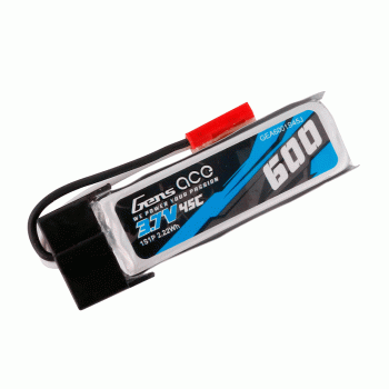 GENS ACE 3.7V 600MAH 45C 1S LIPO JST-SYP PLUG