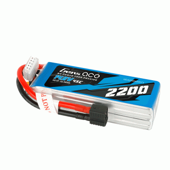 GENS ACE 14.8V 2200MAH 45C 4S G-TECH EC3 AND DEANS ADAPTER