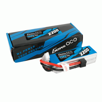 GENS ACE 14.8V 2200MAH 45C 4S G-TECH EC3 AND DEANS ADAPTER