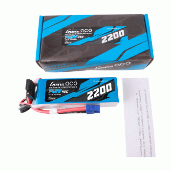 GENS ACE 14.8V 2200MAH 45C 3S G-TECH LIPO EC3 PLUG