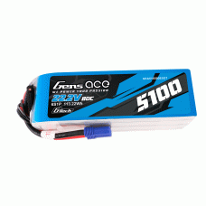 GENS ACE 22.2V 5100MAH 80C 6S LIPO G-TECH EC5 PLUG