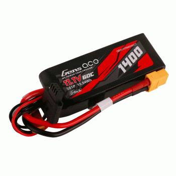 GENS ACE 11.1V 1400MA 60C 3S G-TECH LIPO XT60 PLUG