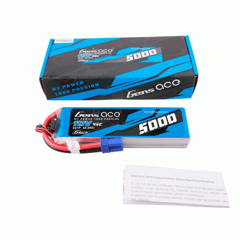 GENS ACE 11.1V 5000MAH 45C 3S G-TECH LIPO EC5 PLUG