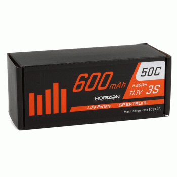 BATERIA SPEKTRUM 11.1V 600MAH 3S 50C LIPO IC2 SPMX6003SIC2