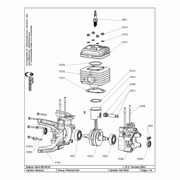 VITTORAZI ATOM80 PISTON ROLLER BEARING AT009