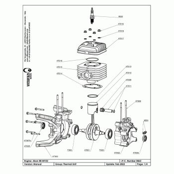 VITTORAZI ATOM80 CYLINDER HEAD AND O-RING AT017