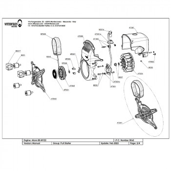 VITTORAZI ATOM80/MOSTER185 KIT PLASTIC HOOK WITH SHIM WASHERS MP055K