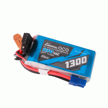 GENS ACE 11.1V 1300MAH 45C 3S G-TECH LIPO EC3 PLUG