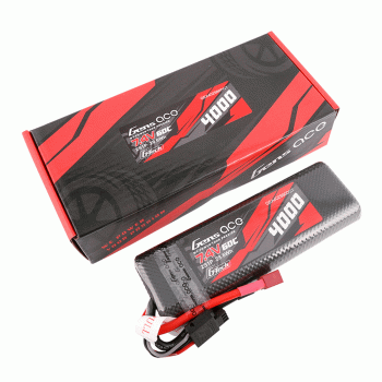 GENS ACE 7.4V 4000MAH 60C 2S HARDCASE G-TECH LIPO 8# DEANS PLUG