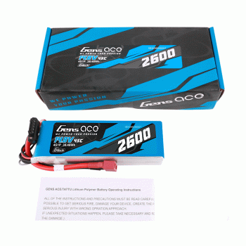 GENS ACE 14.8V 2600MAH 45C 4S G-TECH LIPO DEANS PLUG