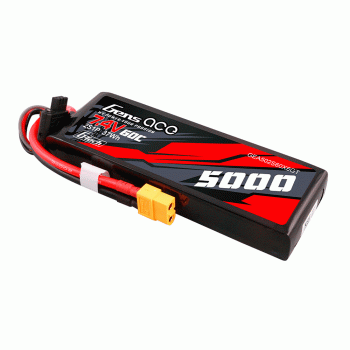 GENS ACE 7.4V 5000MAH 60C 2S SHORT-SIZE G-TECH LIPO XT60 PLUG