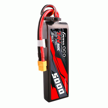 GENS ACE 7.4V 5000MAH 60C 2S SHORT-SIZE G-TECH LIPO XT60 PLUG