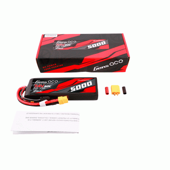 GENS ACE 7.4V 5000MAH 60C 2S SHORT-SIZE G-TECH LIPO XT60 PLUG