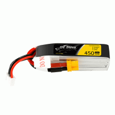 GENS ACE TATTU 11.1V 450MAH 75C 3S LIPO XT30 PLUG (LONG F/ H FRAME)