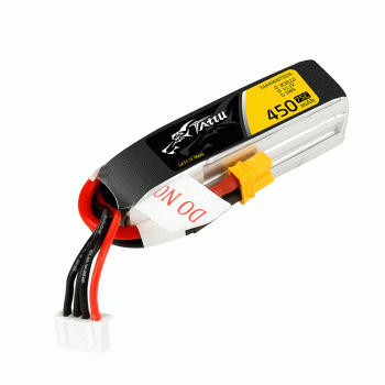 GENS ACE TATTU 11.1V 450MAH 75C 3S LIPO XT30 PLUG (LONG F/ H FRAME)