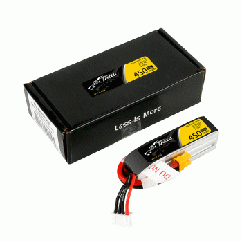 GENS ACE TATTU 11.1V 450MAH 75C 3S LIPO XT30 PLUG (LONG F/ H FRAME)