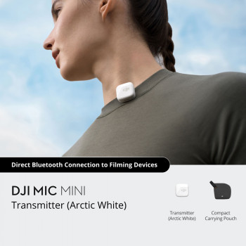 MICROFONE DIGITAL WIRELESS DJI MIC MINI TRANSMITTER (ARCTIC WHITE)