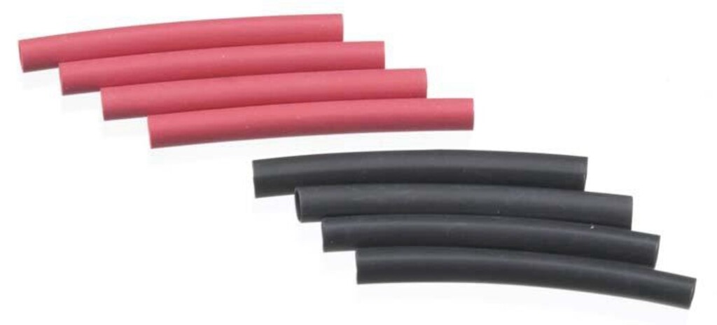 HEAT SHRINK TUBE 1/8 DUBRO RED/BLACK 938