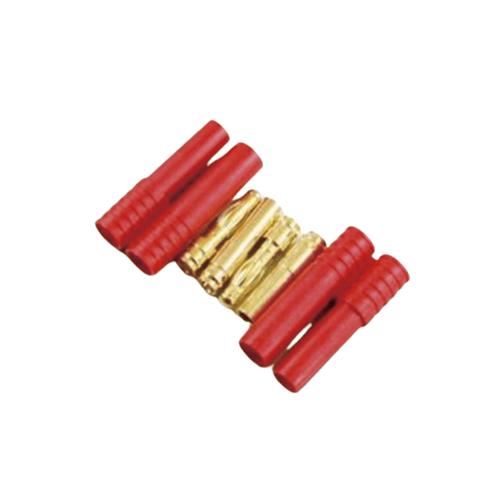 CONECTOR HIMOTO 4MM VERMELHO BANANA BULLET M/F 2602